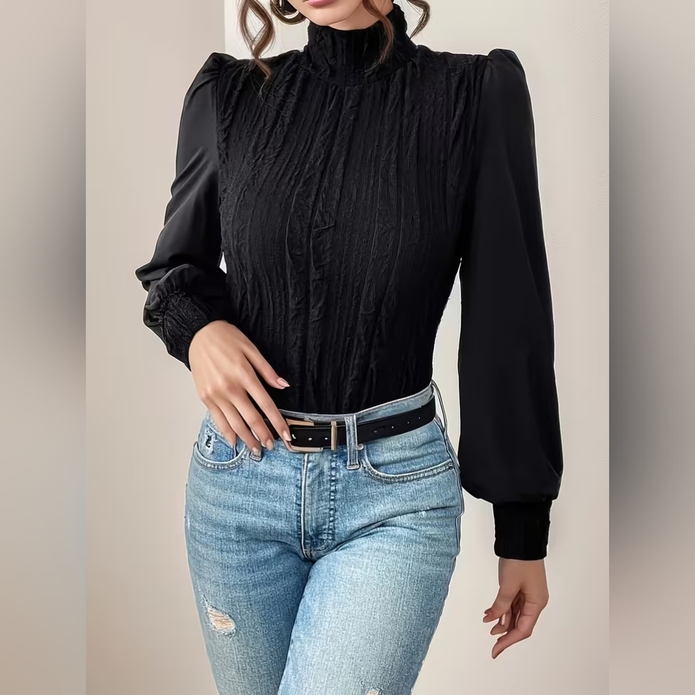 Elegant Black Women's Top